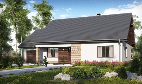 Компактный одноэтажный дом