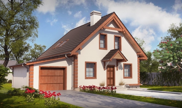 Двухэтажный классический дом с гаражом