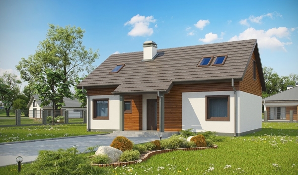 Компактный двухэтажный дом
